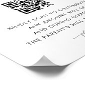 ハートスクリプトおむつファンド赤ちゃんシャワーサイン ポスター (角)