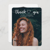 ハートスクリプトの卒業サンキューカード 招待状 (正面/裏面)