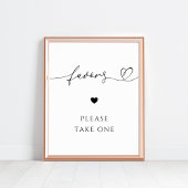 ハートスクリプトの好意を取る白い記号を1つ取る ポスター