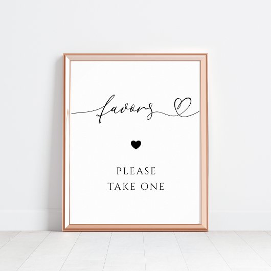 ハートスクリプトの好意を取る白い記号を1つ取る ポスター