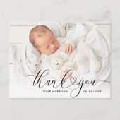 ハートスクリプトの誕生発表サンキューカード ポストカード (正面)
