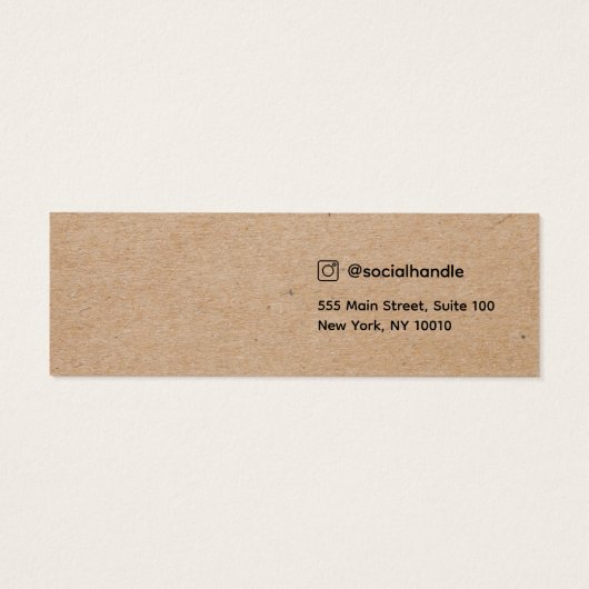 ハートスクリプトイヤリングジュエリークラフトディスプレイカード (裏面)