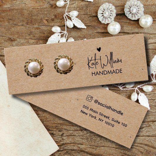 ハートスクリプトイヤリングジュエリークラフトディスプレイカード