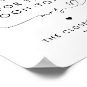 ハートスクリプトキス数ブライダルシャワー記号 ポスター (角)