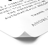 ハートスクリプトタイポグラフィオーディオゲストブ結婚ック ポスター (角)