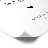 ハートスクリプトホットチョコレートバー冬の結婚式のサイン ポスター (角)