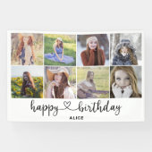 ハートスクリプト写真ハッピーバースデーバナー 横断幕 (横)