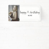 ハートスクリプト写真ハッピーバースデーバナー 横断幕 (インサイチュ)