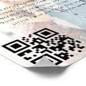 ハートスクリプト写真ハネムーンファンドエレガントな結婚式 ポスター (角)