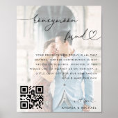 ハートスクリプト写真ハネムーンファンドエレガントな結婚式 ポスター (正面)