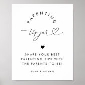 ハートスクリプト子育てヒントJAR赤ちゃんシャワー記号 ポスター (正面)