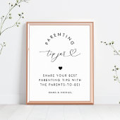 ハートスクリプト子育てヒントJAR赤ちゃんシャワー記号 ポスター