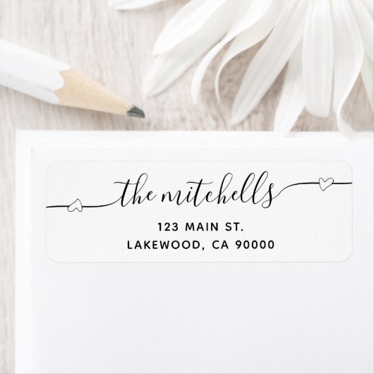 ハートスクリプト書道ラモダンベル ラベル (インサイチュ)