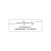 ハートスクリプト書道差出人住所 セルフインキングスタンプ (デザイン)