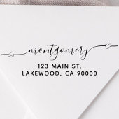 ハートスクリプト書道差出人住所 セルフインキングスタンプ