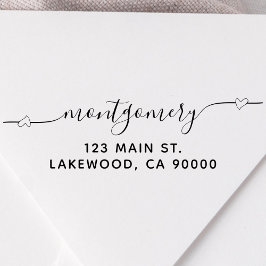 ハートスクリプト書道差出人住所 セルフインキングスタンプ