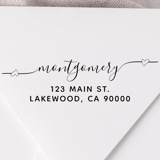 ハートスクリプト書道差出人住所 セルフインキングスタンプ