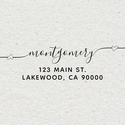 ハートスクリプト書道差出人住所 セルフインキングスタンプ