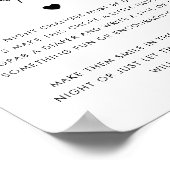 ハートスクリプト深夜おむつ赤ちゃんシャワー記号 ポスター (角)