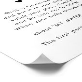 ハートスクリプト私の水が赤ちゃんシャワーのゲームサインを壊した ポスター (角)