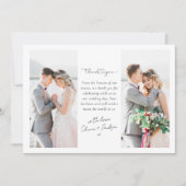 ハートスクリプト結婚の写真 サンキューカード (正面)