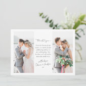 ハートスクリプト結婚の写真 サンキューカード (スタンド正面)