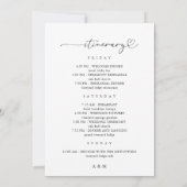 ハートスクリプト結婚式ウェルカムレター 旅程カード 招待状 (裏面)