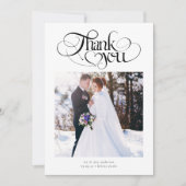 ハートスクリプト結婚式写真ありがとう サンキューカード (正面)