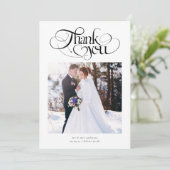 ハートスクリプト結婚式写真ありがとう サンキューカード (スタンド正面)