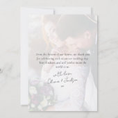 ハートスクリプト結婚式写真ありがとう サンキューカード (裏面)