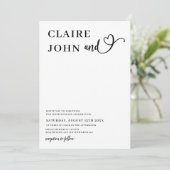 ハートスクリプト結婚式招待状 招待状 (スタンド正面)