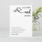 ハートスクリプト結婚式招待状 招待状 (スタンド正面)