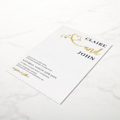 ハートスクリプト結婚式招待状 箔招待状 (回転した状態)