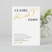 ハートスクリプト結婚式招待状 箔招待状 (立ち正面)