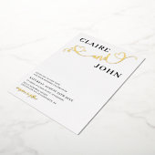 ハートスクリプト結婚式招待状 箔招待状 (回転した状態)