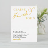 ハートスクリプト結婚式招待状 箔招待状 (立ち正面)