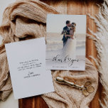 ハートスクリプト結婚newlywedsの写真感謝していyou サンキューカード<br><div class="desc">手モダンレタリングのスクリプトと新婚の素敵な写真、イメージと文字がパーソナライズされたできる。</div>