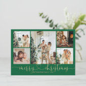 ハートスクリプト金ゴールドグリーンメリークリスマス5写真 シーズンカード (スタンド正面)