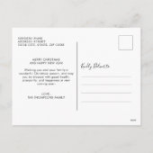 ハートスクリプト金ゴールドメリークリスマス5写真 シーズンポストカード (裏面)