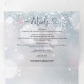 ハートスクリプト雪片ウィンターウェディング 三つ折り招待状 (内部最初)