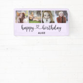 ハートスクリプト4フォトハッピーバースデーバナー 横断幕 (インサイチュ)