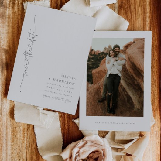 ハートスクリプト・セーブ・ザ・デートのお知らせ フォトカード セーブザデート