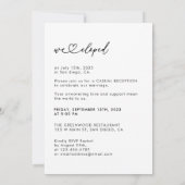 ハートスクリプト 私たちだけの結婚式 フォトウェディング レセプション 招待状 (裏面)