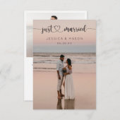 ハートスクリプト 結婚しました お知らせ 招待状 (正面/裏面)