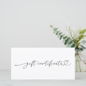 ハートスクリプトPlain Businessロゴギフト証明書 (スタンド正面)