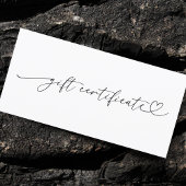 ハートスクリプトPlain Businessロゴギフト証明書