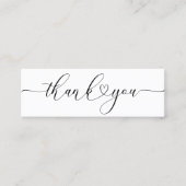 ハートスクリプ感謝していトレタリングを挿入 スキニー名刺 (正面)