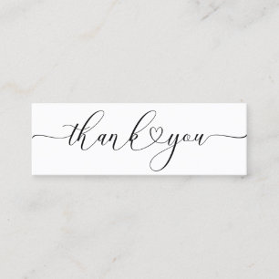 ハートスクリプ感謝していトレタリングを挿入 スキニー名刺