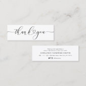 ハートスクリプ感謝していトレタリングを挿入 スキニー名刺 (正面/裏面)