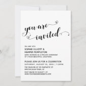 ハートスクリ招待されプト披露宴のみ 招待状 (正面)